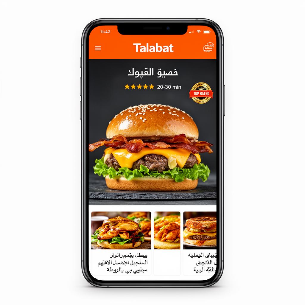 صفحة Burger House على طلبات بعد تحسين Boostr